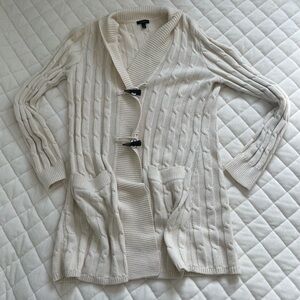 Talbots Cozy Cream Cable Knit Sweater